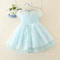 Venda quente de algodão chiffon bebê menina vestido de verão bonito chinês vestidos para crianças kid vestidos azul